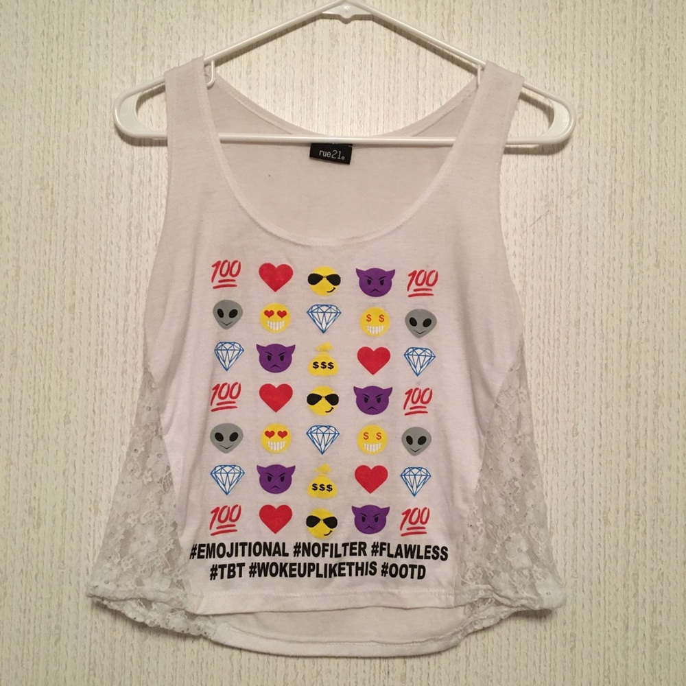 Emoji Cropped Tank (Bundle Item!)